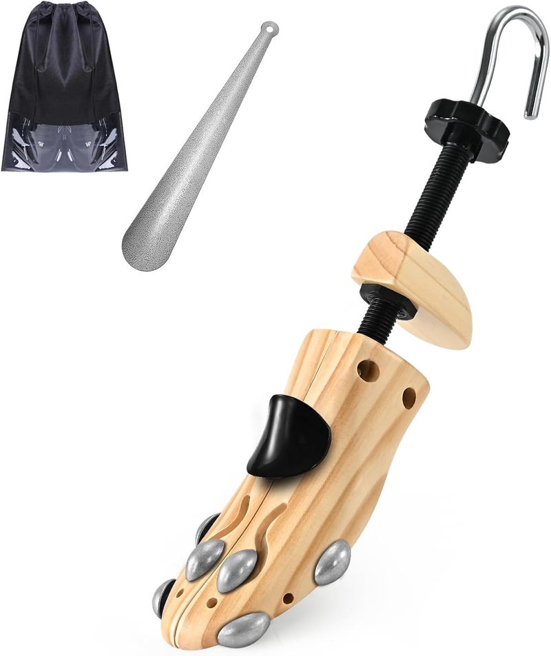 eachway Wooden Shoe Stretcher Men Women,Premium 4-Way Shoe Tree Stretch Length Width for Wide Feet - Image 1